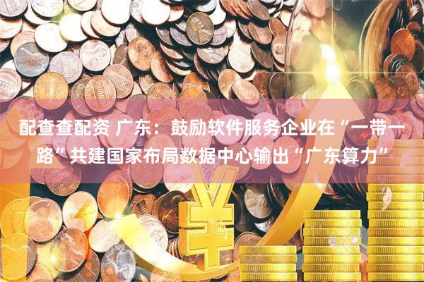 配查查配资 广东：鼓励软件服务企业在“一带一路”共建国家布局数据中心输出“广东算力”